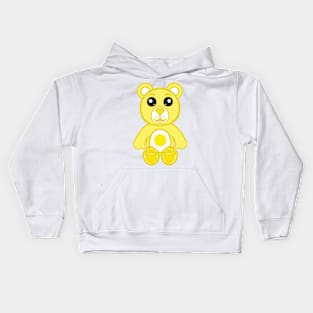 Yellow Warrior Bear 2.0 Kids Hoodie